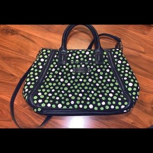 Navy & Green polka dot Vera Bradley